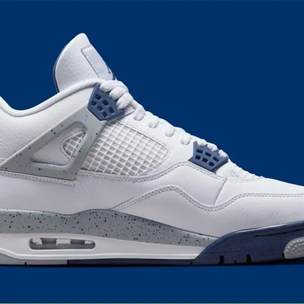 Nike Air Jordan 4 White Smoke Grey Fire Red Midnight Navy DH6927-140 Size 14​
